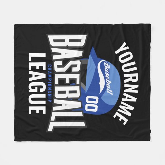 Persoonlijke honkbalspelkampioenschappen fleece deken (Voorkant (Horizontaal))