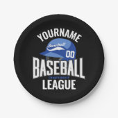 Persoonlijke honkbalspelkampioenschappen papieren bordje (Voorkant)