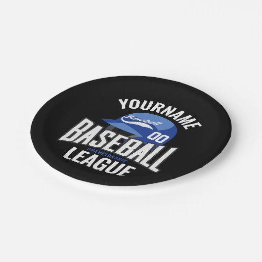 Persoonlijke honkbalspelkampioenschappen papieren bordje (Gekanteld)