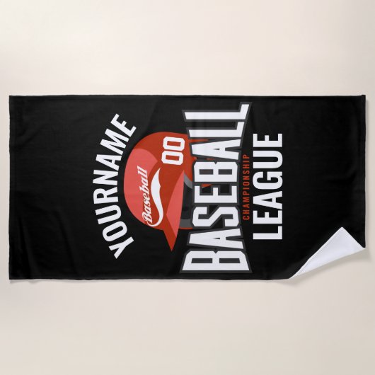 Persoonlijke honkbalspelkampioenschappen strandlaken (Voorkant)