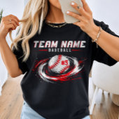 Persoonlijke honkbalteamnaam nummer T-shirt