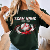 Persoonlijke honkbalteamnaam nummer T-shirt