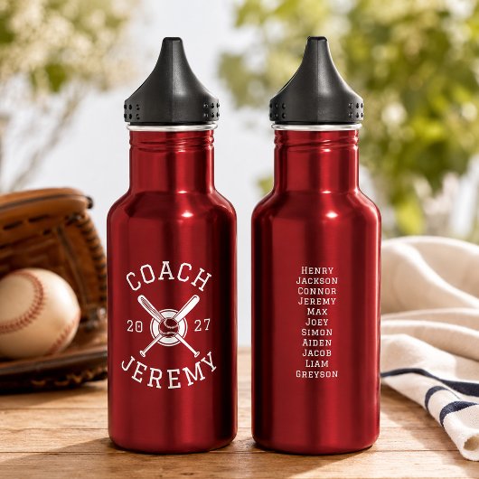 Persoonlijke honkbaltrainer Aangepaste waardering Waterfles