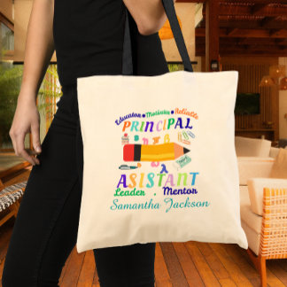 Persoonlijke hoofdassistent onderwijsdag tote bag