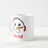 Persoonlijke hoofdtelefoon Music Snowman Koffiemok (Voorkant links)
