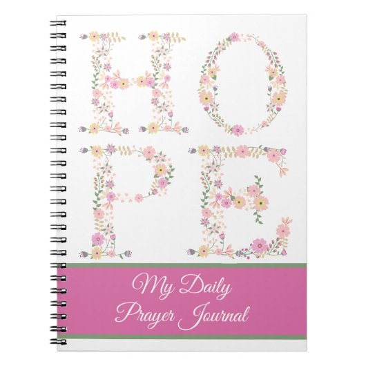 Persoonlijke HOPE Floral Prayer Journal Notitieboek (Voorkant)