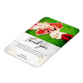 Persoonlijke horizontale foto bedankt magneet (Linkerzijde)