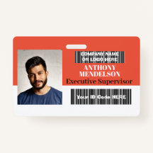 Persoonlijke horizontale personeelfoto-ID label st