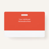 Persoonlijke horizontale personeelfoto-ID label st Badge (Achterkant)