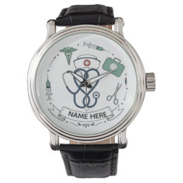 Persoonlijke horloge met verpleegkundige naam