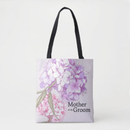 Persoonlijke hortensia bloem voor de moeder van de tote bag