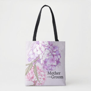 Persoonlijke hortensia bloem voor de moeder van de tote bag