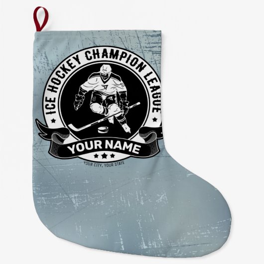 Persoonlijke hostbusadapter Ice Rink Team Athlete Grote Kerstsok (Voorkant)