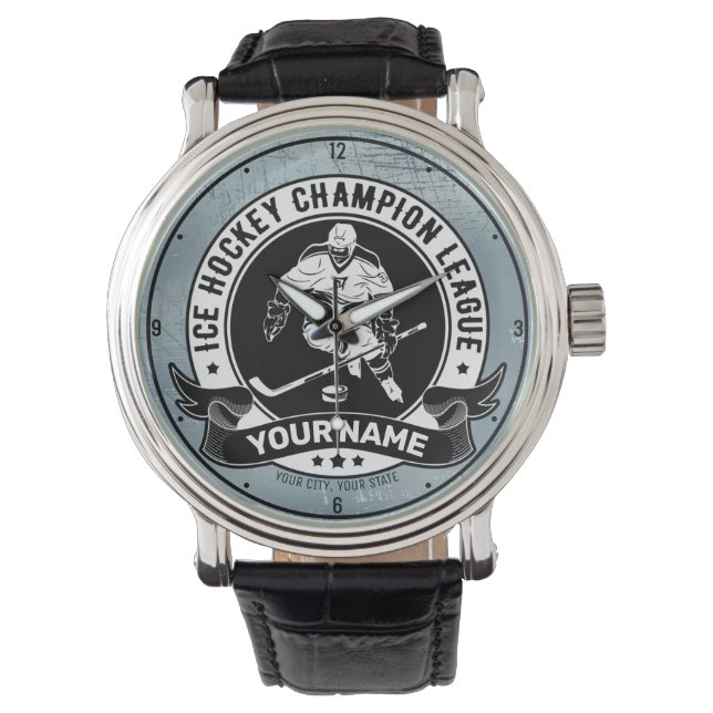 Persoonlijke hostbusadapter Ice Rink Team Athlete Horloge (Voorkant)