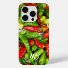 Persoonlijke Hot Peppers telefoonhoesje iPhone 15 Pro Case
