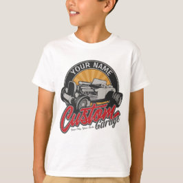 Persoonlijke Hot Rod Garage Retro Custom Roadster T-shirt