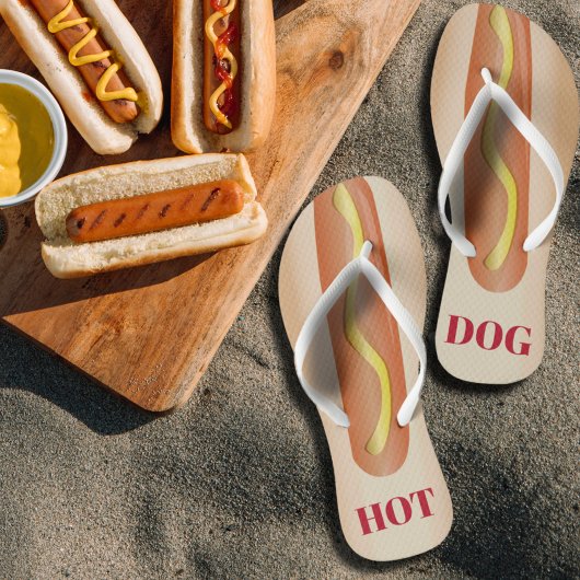 Persoonlijke hotdog BBQ-Teenslippers Teenslippers