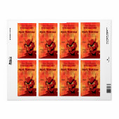 Persoonlijke hotsauce Labels Sjabloon Devil Smile (Full Sheet)
