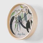 Persoonlijke houten klok met Gum Leaves (Hoek)