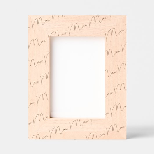 Persoonlijke houten lijst in handgeschreven stijl, gegraveerde lijstjes (Voorkant)