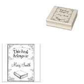 Persoonlijke houten rubberen stempel voor biblioth (Gestempeld)