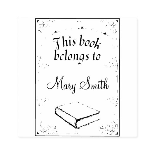 Persoonlijke houten rubberen stempel voor biblioth (Afrduk)