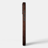 Persoonlijke houtnerf houtsoort monogram naam Case-Mate iPhone case (Achterkant / Links)