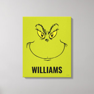 Persoonlijke How Grinch Stole Christmas Gezicht Canvas Afdruk