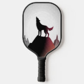 Persoonlijke Howling Wolf Pickleball Paddle (Achterkant)