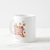 Persoonlijke HR Squad – Herbsttypografie Koffiemok (Voorkant links)