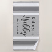 Persoonlijke "Hubby"-Passen getrouwd Strandlaken (Voorkant)