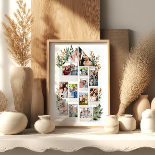 Persoonlijke Huis Familie Fotocollage Poster