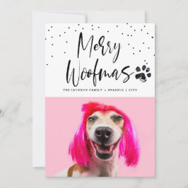Persoonlijke huisdier 2 foto kerstvakantie feestdagenkaart