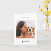 Persoonlijke huisdier foto hond oma moederdag kaart (Gele Bloem)