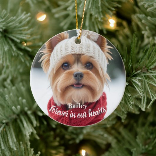 Persoonlijke huisdier foto sympathie ornament (Boom)