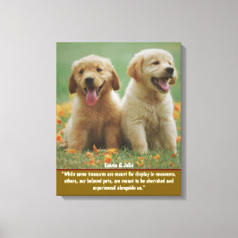 Persoonlijke huisdier foto wanddecoratie voor hond