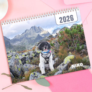 Persoonlijke huisdier hond kat aquarel 2026 foto kalender