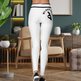 Persoonlijke huisdier mama zwart wit gestreepte st leggings
