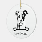 Persoonlijke huisdier ornament Italiaans Greyhound (Links)