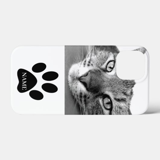 Persoonlijke huisdieren aangepaste foto en naam Case-Mate iPhone case (Achterkant (horizontaal))