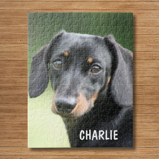 Persoonlijke huisdierfoto & aangepaste naam legpuzzel