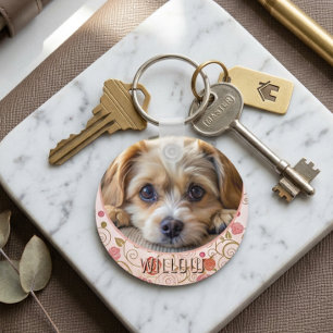 Persoonlijke huisdierfoto hond liefhebber aandenke sleutelhanger