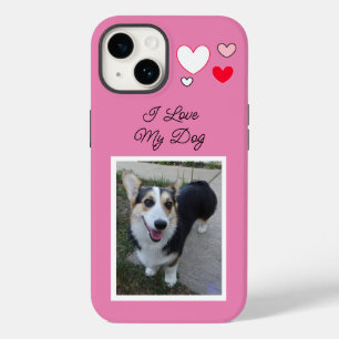 Persoonlijke huisdierfoto - Ik hou van mijn hond Case-Mate iPhone 14 Hoesje