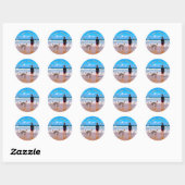 Persoonlijke huisdierfoto-stickers met aangepaste  ronde sticker (Vel)