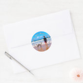 Persoonlijke huisdierfoto-stickers met aangepaste  ronde sticker (Envelop)