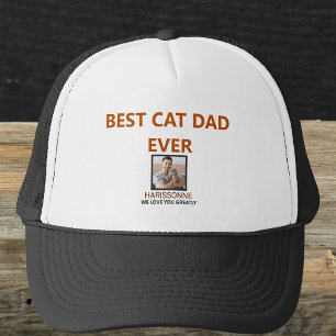 Persoonlijke huisdierfoto tekst modern cadeau voor trucker pet
