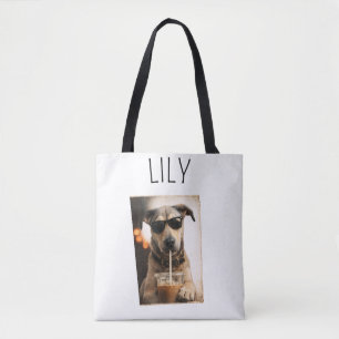 Persoonlijke huisdierfoto tote bag