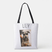 Persoonlijke huisdierfoto tote bag (Achterkant)