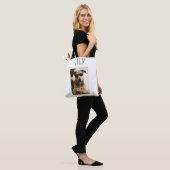 Persoonlijke huisdierfoto tote bag (Op model)