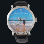 Persoonlijke huisdierfotohorloge met aangepaste te horloge<br><div class="desc">Aangepaste foto- en teksthorloge - Maak je eigen ontwerp met huisdier / hond / kat - Gepersonaliseerde papa / mama / kinderen / familie / vrienden of persoonlijke horloges fotocadeaus accessoires ( Kies horlogestijl ) - Voeg je foto en tekst toe - Vergroot/verklein en verplaats of verwijder en voeg elementen...</div>